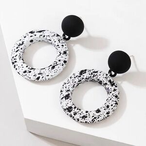 Black and White Statement Earrings BOUTIQUE